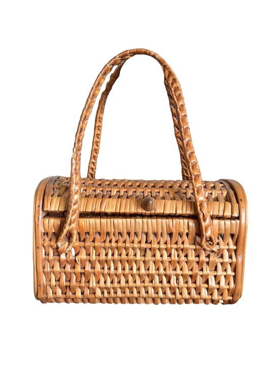 Vintage Handbags - Vintage Woven Basket Bag
